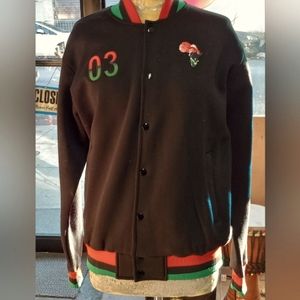 Men's  Bomber Letterman Jacket 65% Cotton 35% Polyester